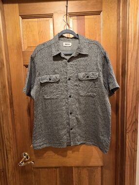Taylor Stitch Black Heather Short-Sleeve Button-Down Shirt